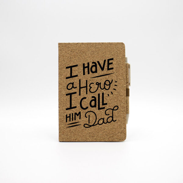 Bloco de Cortiça A5 "Hero Call Dad"