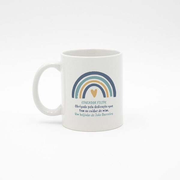 Caneca "Arco-Íris Agradecimento - Azul"