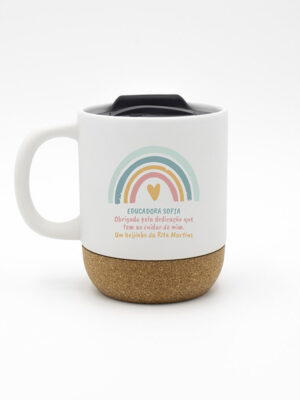 Caneca Eco "Arco-Íris Agradecimento - Rosa"