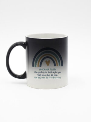 Caneca Mágica "Arco-Íris Agradecimento - Azul"