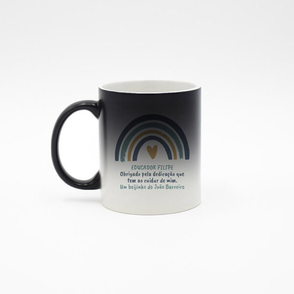 Caneca Mágica "Arco-Íris Agradecimento - Azul"