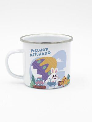 Caneca Retro "Melhor Afilhado Páscoa"