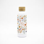 Garrafa com tampa em bambu "Best Friends Ever Floral"