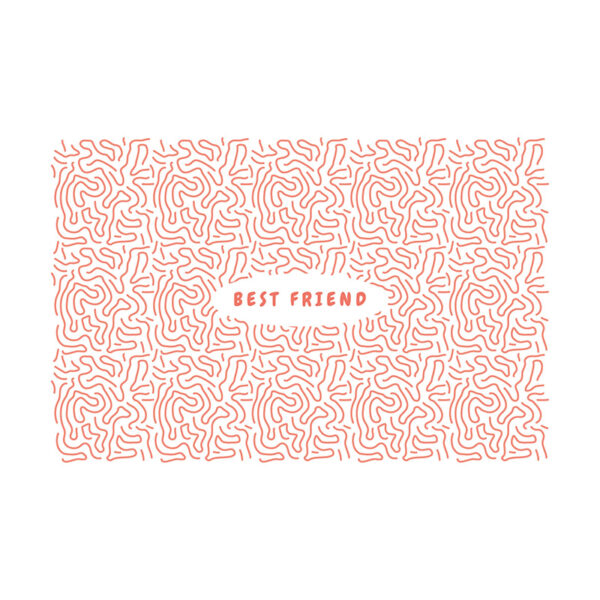 Garrafa com tampa em bambu "Best Friends"