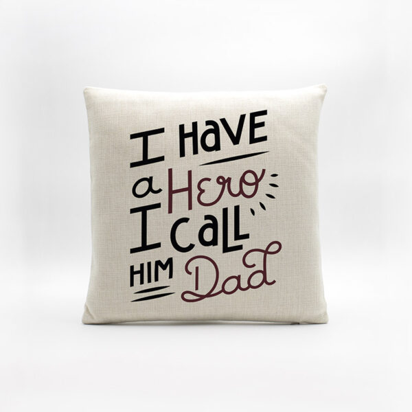 Almofada em Linho "Hero Call Dad"