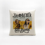 Almofada em Linho "Life is Better …"