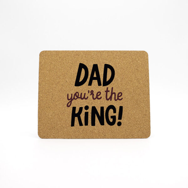 Mouse Pad Cortiça "Dad King"