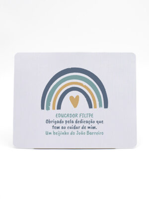 Mouse Pad "Arco-Íris Azul - Agradecimento"