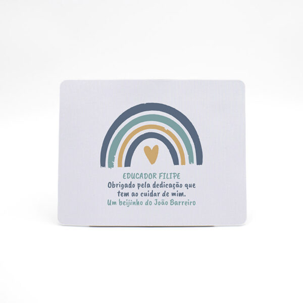 Mouse Pad "Arco-Íris Azul - Agradecimento"