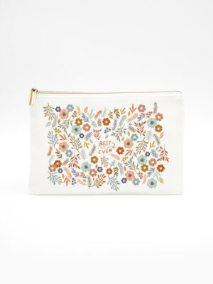 Necessaire Branca "Best Friends Ever Floral"