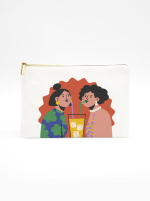 Necessaire Branca "Melhor Amiga"