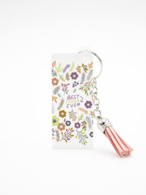 Porta Chaves com Pendente "Best Friends Ever Floral"