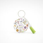 Porta Chaves com Pendente "Best Friends Ever Floral"