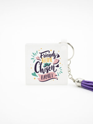Porta Chaves com Pendente "Friends Chosen Family"