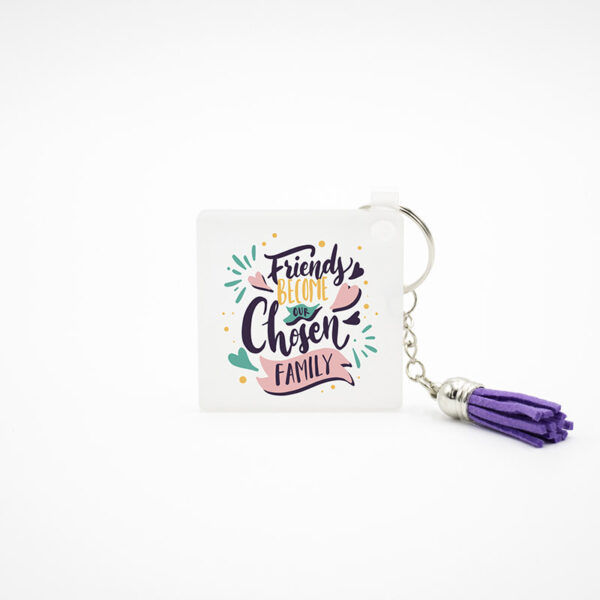 Porta Chaves com Pendente "Friends Chosen Family"