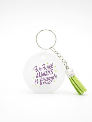 Porta Chaves com Pendente "We Will Always Be Friends"