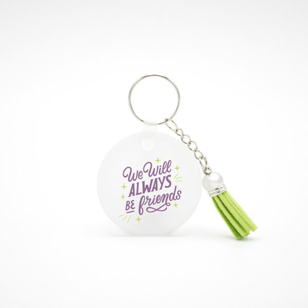 Porta Chaves com Pendente "We Will Always Be Friends"
