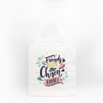 Tote Bag Branco "Friends Chosen Family"