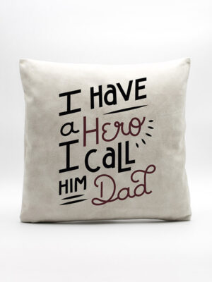 Almofada em Pele Sintética "Hero Call Dad"