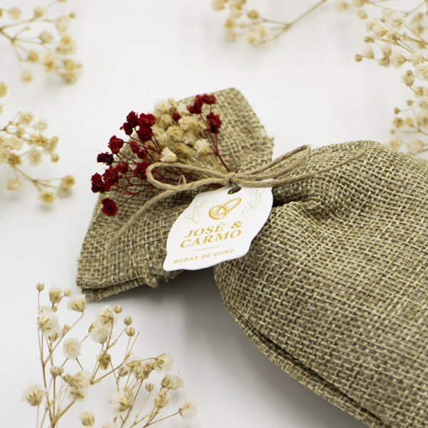 Saco de Juta Natural Perfumado Alfazema