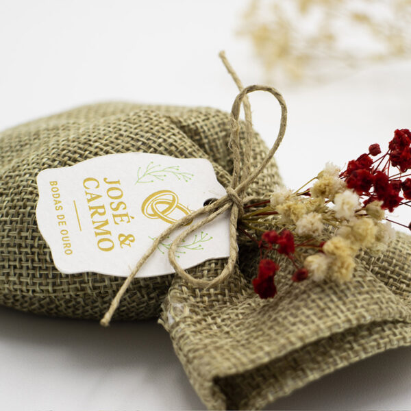 Saco de Juta Natural Perfumado Alfazema