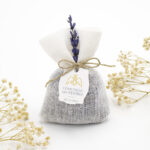 Saco de Juta Branco Perfumado Alfazema