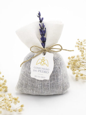 Saco de Juta Branco  Perfumado Alfazema