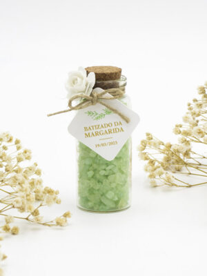 Frasco em Vidro com Sais Aromaticos Aloé Vera