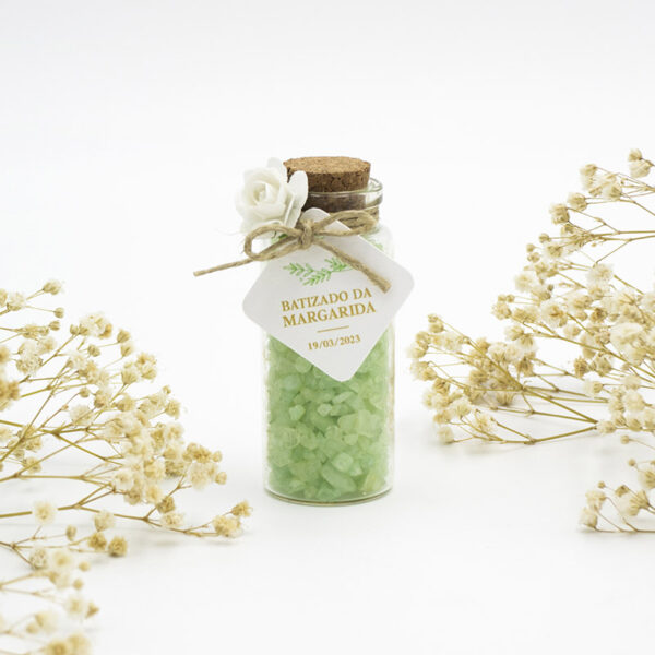 Frasco em Vidro com Sais Aromaticos Aloé Vera