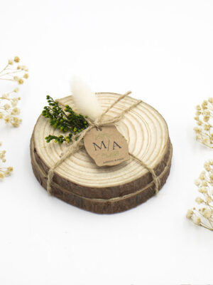 Set de Copos Madeira Natural