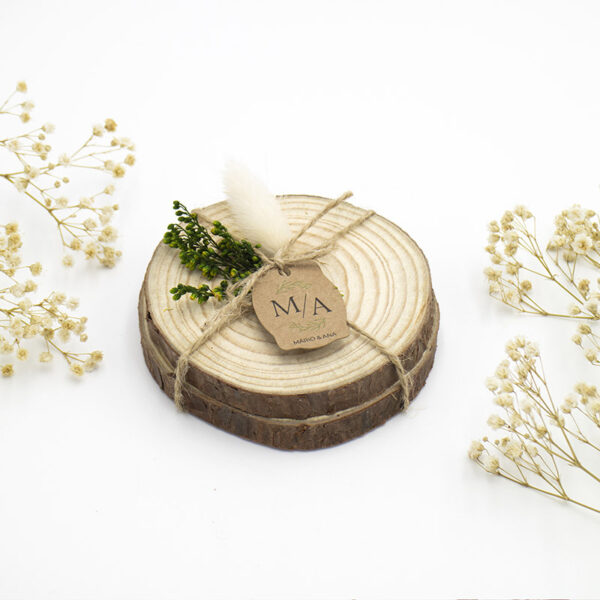 Set de Copos Madeira Natural